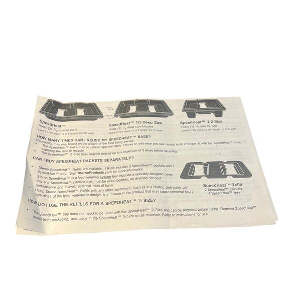 Sterno Speed Heat Flameless Food Warming System - Open Box - Picture 5 of 6